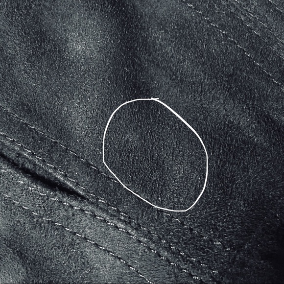 Vintage Black Suede Skirt, Medium, Mid Length BOHO, Goth - Picture 5 of 5